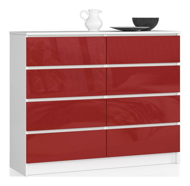 Komoda Kohen (červený vysoký lesk )