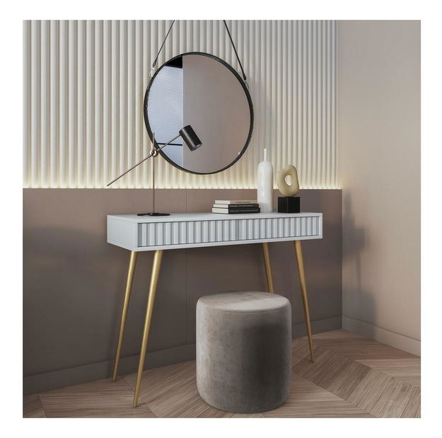 Toaletni stolić Biel B4 (bijela + zlatna)