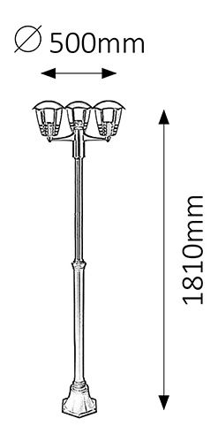 Iluminat pentru exterior Marseille 8569 (negru)