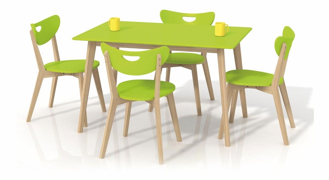 Jedálenský stôl Lorrita limetka (pre 4 osoby)