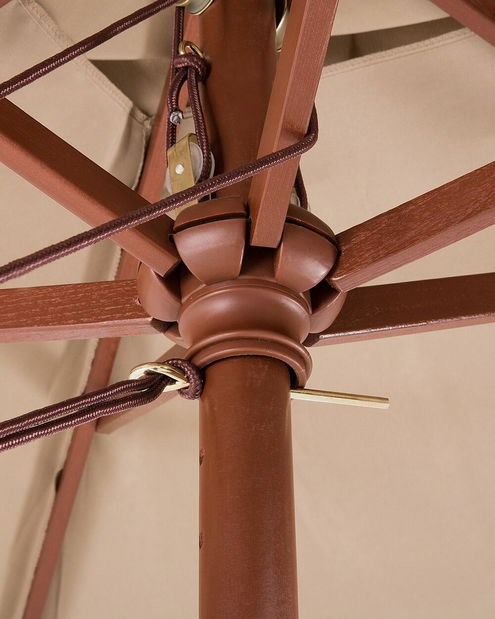 Umbrelă de grădină 144 cm FLAME (lemn) (bej nisipiu)