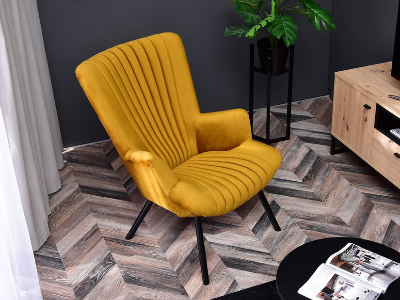 Dizajnové kreslo Lanzaris (zlatá)