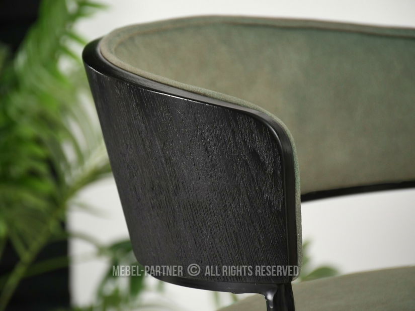 Stolička Marta H (čierno-zelená + čierna)