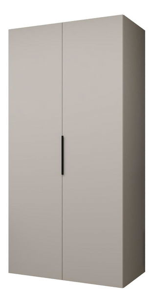 Ormar za garderobu 100 cm Mirabella 1 (kašmir + crna)