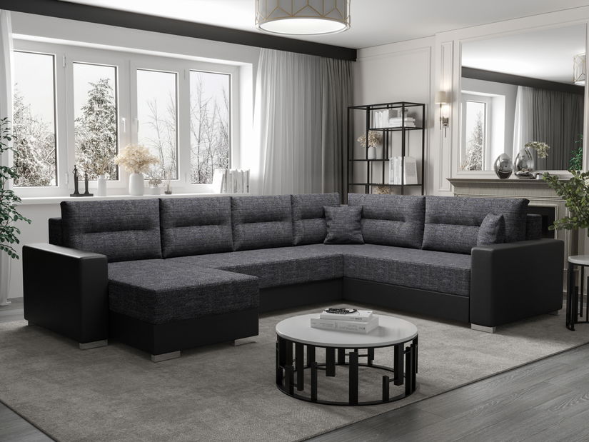 Colțar în formă de U Glide 3 (Gri închis Kornet 10 + Negru) (D)