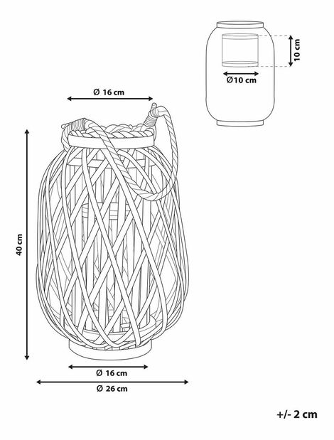 Lámpás MAURI 40 cm (fém) (fekete)