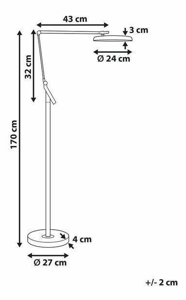 Lampă de podea Capri (gri)