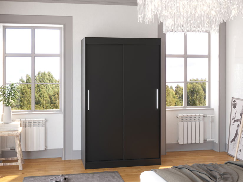 Šatníková skriňa Connor (čierna)