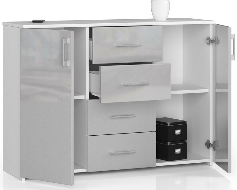 Comodă Kiran (metalic lucios)