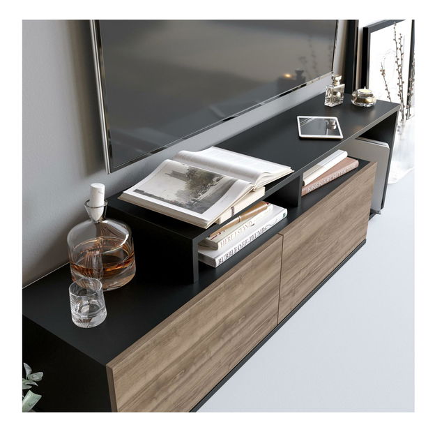 TV stolić/ormarić Neru (crna + orah)