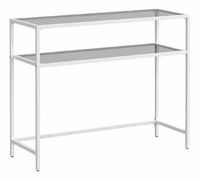 Măsuță consolă Byat 4 (alb + sticlă)