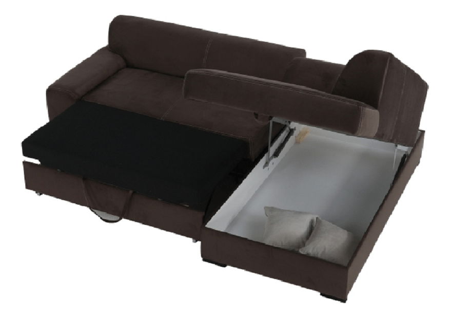 Rohová sedačka Milenna (hnedá) (P)