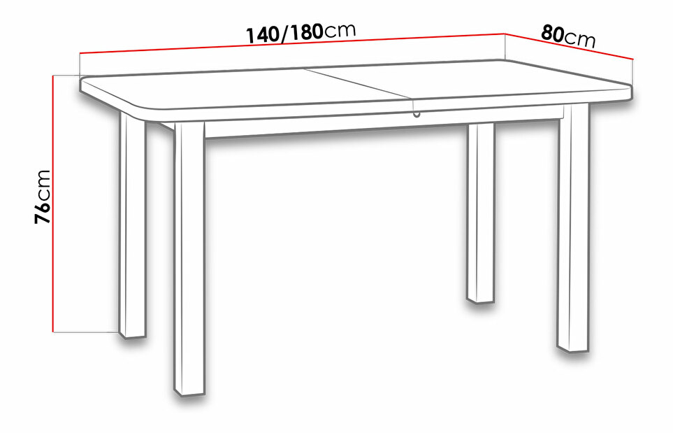 Rozkladací stôl Logan (jelša) *bazár