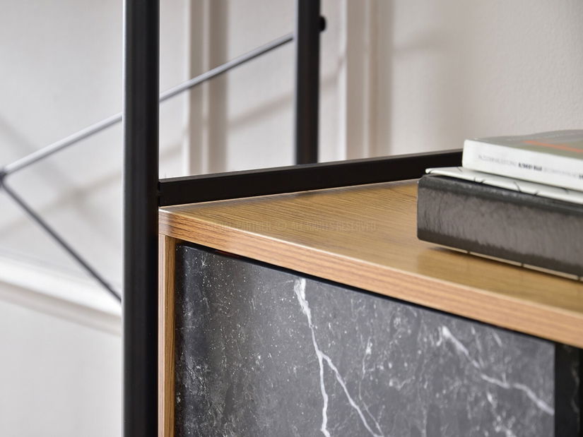 Raft Almasa A2 (marmură neagră + negru)