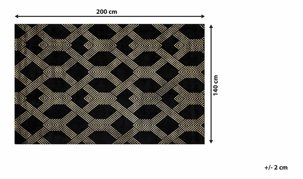 Koberec 140x200 cm VESKE (látka) (čierna)