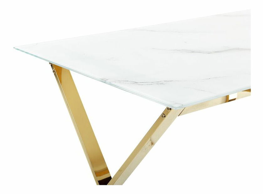 Blagovaonski stol Ariane (bijela + zlatna) (za 4 osobe )