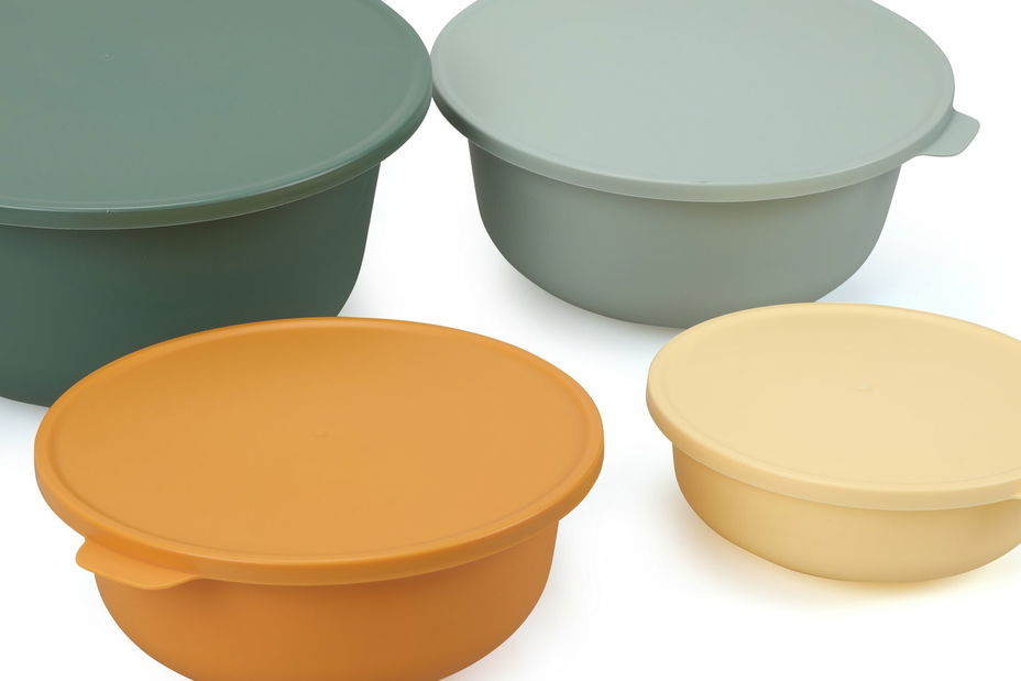 Set recipiente alimente (4 buc.) Yummy (verde + Turcoaz + Portocaliu + Galben)