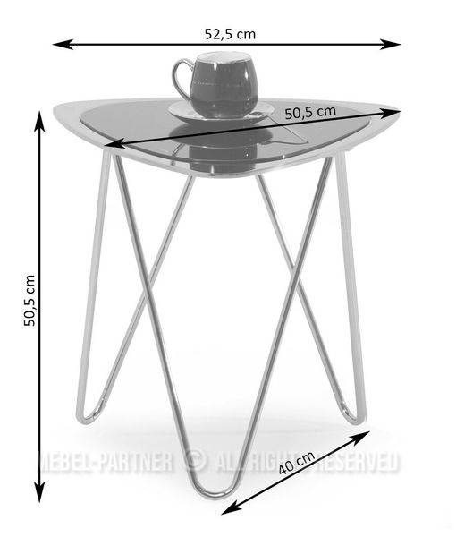 Stolić za kavu Vivana Stol (crna + zlatna)