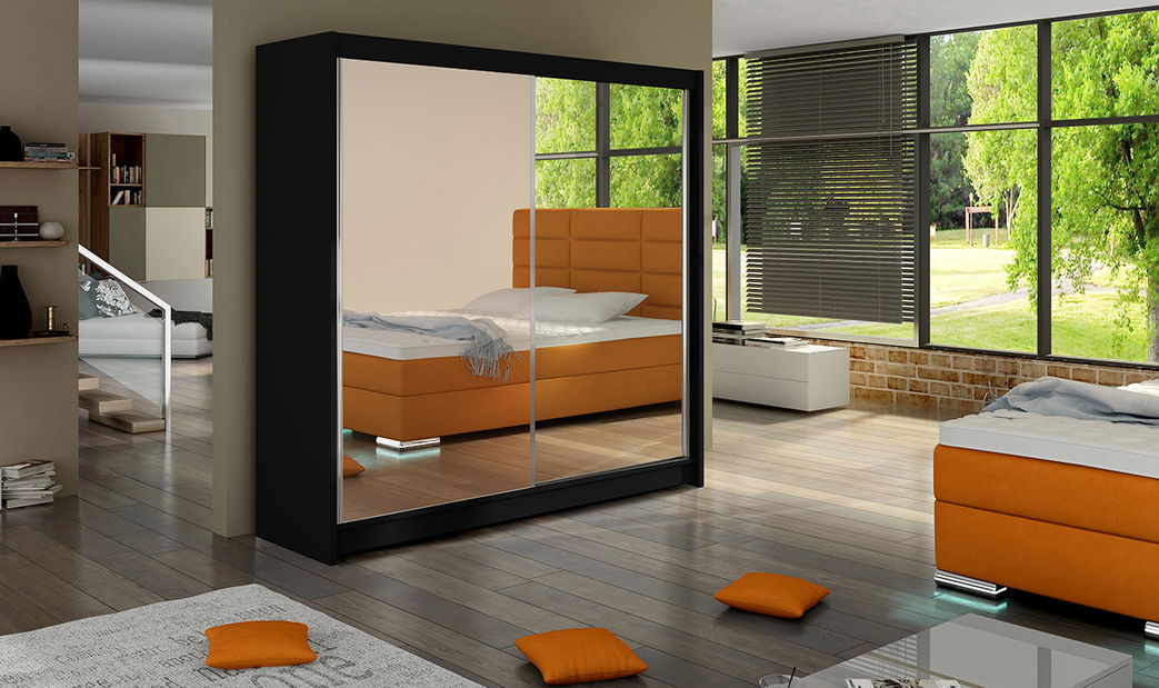 Šatníková skriňa Florencia 6 (čierna)