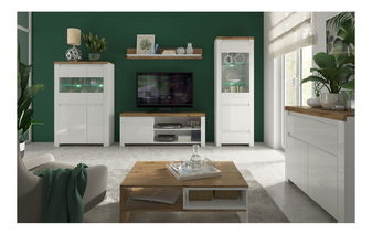 Dnevni boravak Vina 1 (bijela sjajna + hrast wotan)