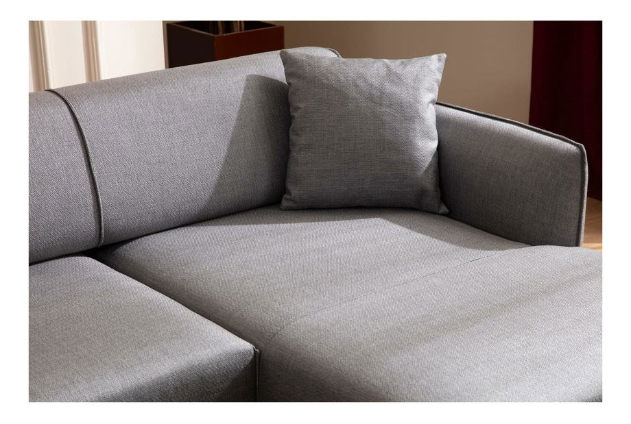 Kutna garnitura Belasemma (D) (siva + crna)