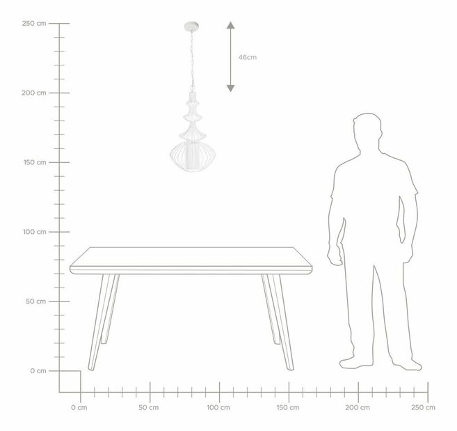 Viseća svjetiljka Keter (bijela)