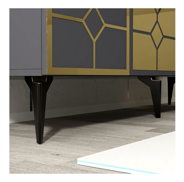 Skrinka Kavesi 1 (antracit + zlatá) 