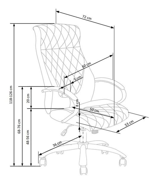 Kancelárska stolička Hedy (čierna)