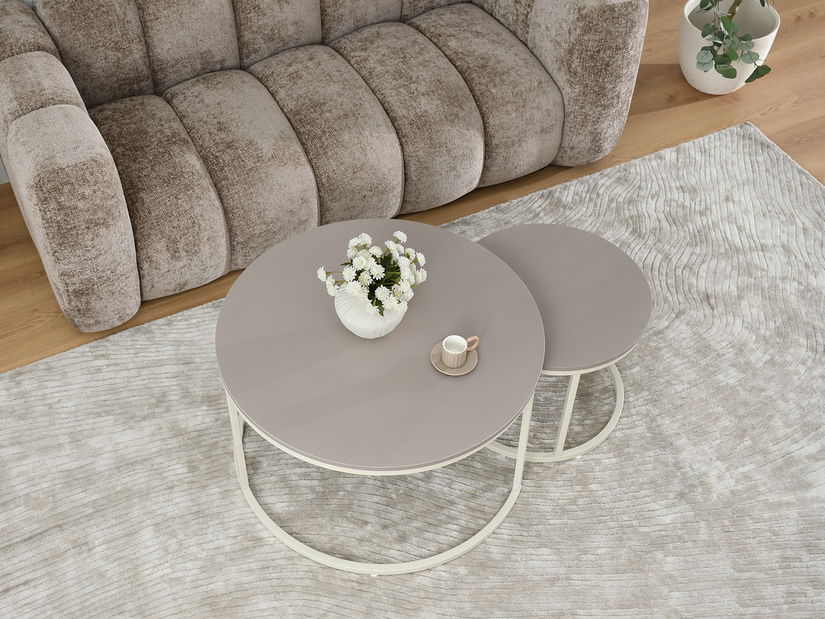 Konferenčný stolík Krael (béžová + krémová)