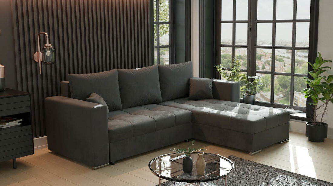 Colțar Josie (D) (gri închis)