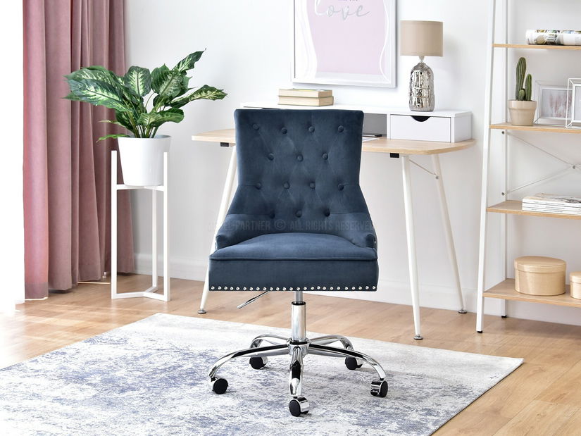 Szék Sonia (szürke kék + króm)