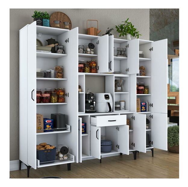 Set 3ks. konferenčných stolíkov Kutevi 2 (biela)