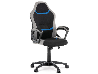 Fotoliu de birou/gaming Leira-L611-BLUE (Negru + Gri + Albastru)