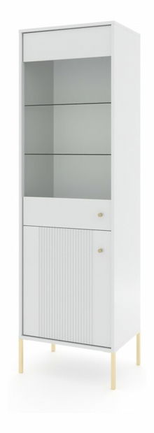 Vitrína Isae 40 (biela + zlatá)