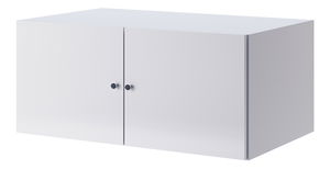 Suprastructură dulap de haine Babylon B7 (alb + alb lucios)