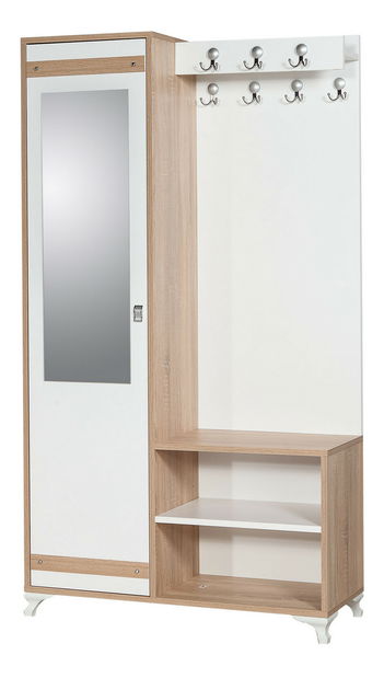 Mobilier hol Iris 200 (stejar sonoma) (cu oglindă)