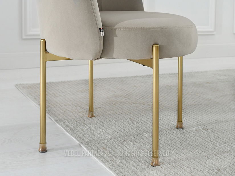 Scaun Charliez (bej + auriu)