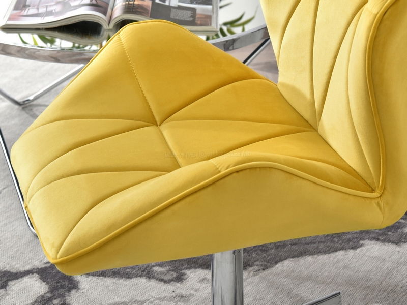 Fotel Velma S (sárga + króm)