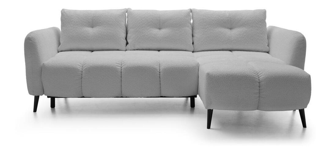 Kutna garnitura Odysea (D) (svijetlosiva + crna)