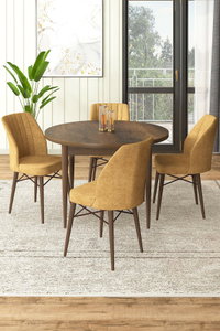 Set dining Roxie (nuc baroc + cappuccino) (pentru 4 persoane)