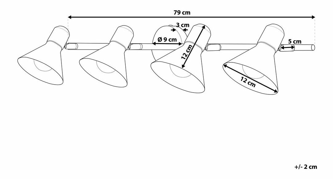 Lampă cu pandantiv Marseile Iv (negru)
