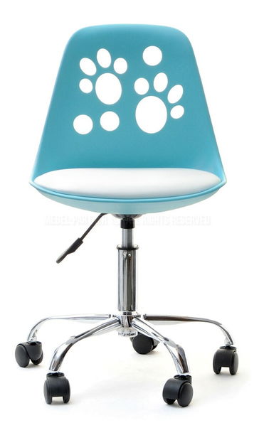 Detská stolička Footy (modrobiela + chrómová)