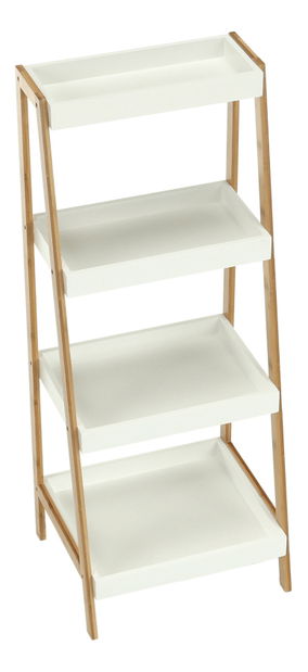 Könyvespolc Rego R2 (Lakkozott bambusz + Fehér) *kiárusítás