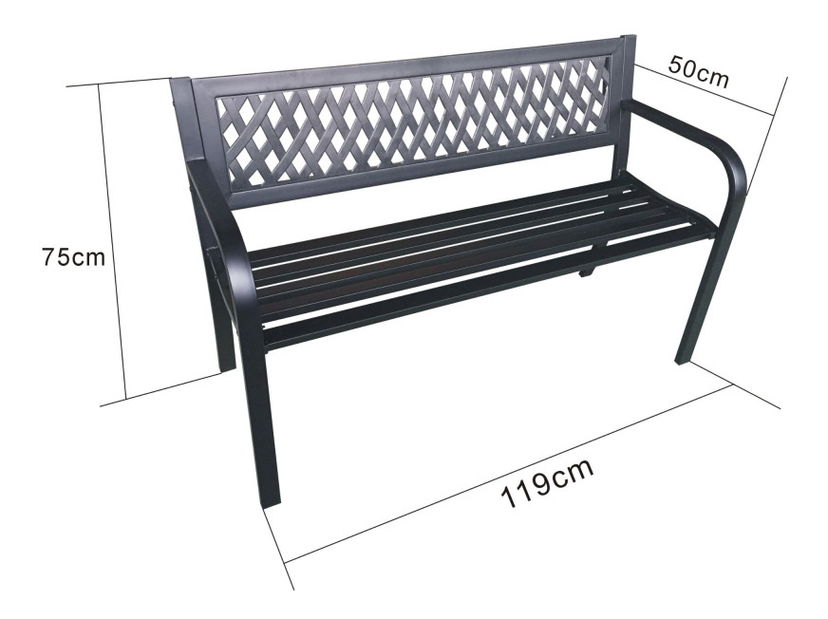 Vrtna klupa Kampa (crna)