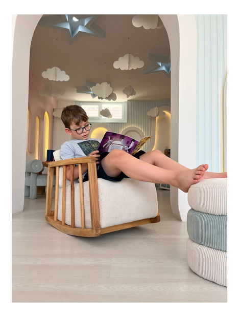 Hintafotel Kidmen (fehér)