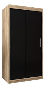 Dulap de haine 100 cm Toki (stejar sonoma + negru mat)