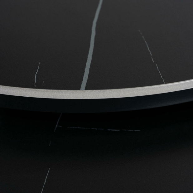 Set stolića za kavu (2 kom.) Jugada (crni mramor + crna) 