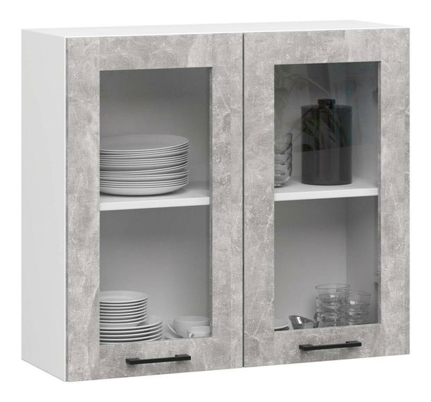 Kuchynská zostava 240 cm Ozara II C (biela + betón)