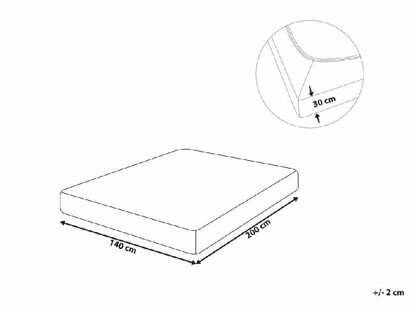 Cearceaf pentru pat 140 x 200 cm Januba (gri bej)