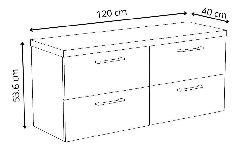 Dulap de baie suspendat Valiant M (craft auriu)